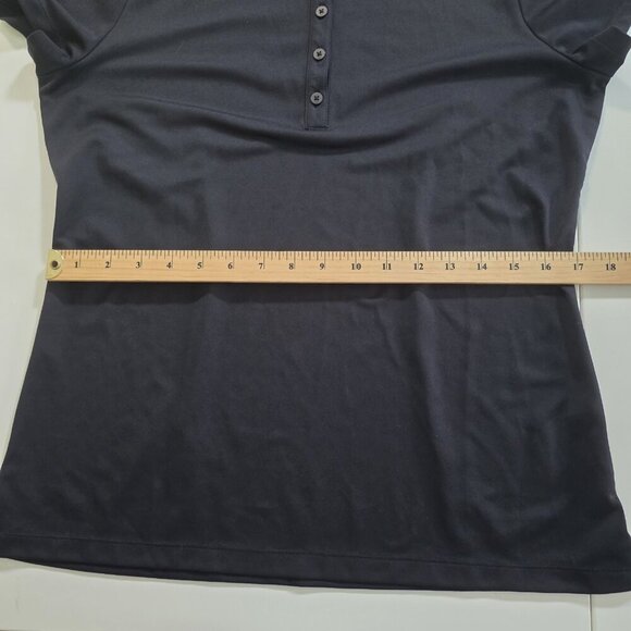 Nike Golf Polo Tour Performance Golf Polo Women L Black Dri Fit SS Stretch Sport - Picture 6 of 15